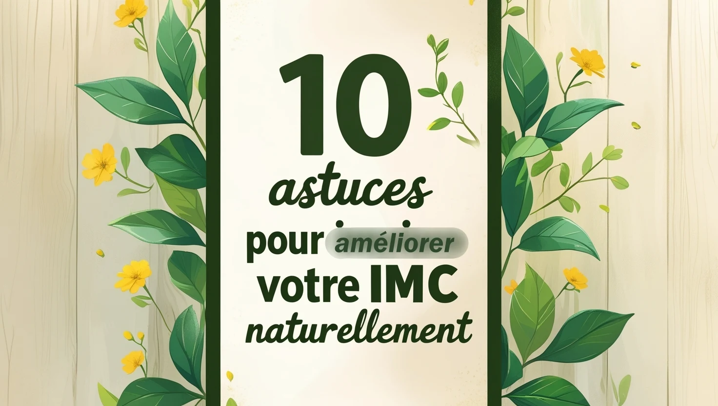 Astuces naturelles pour améliorer l'IMC